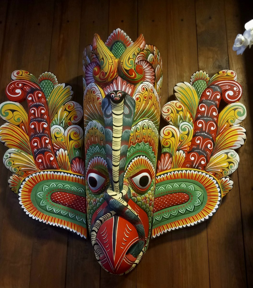 Colourful traditional Sri Lankan painted mask